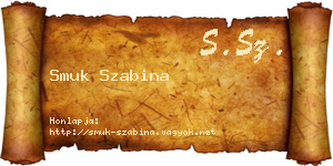 Smuk Szabina névjegykártya