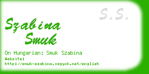 szabina smuk business card